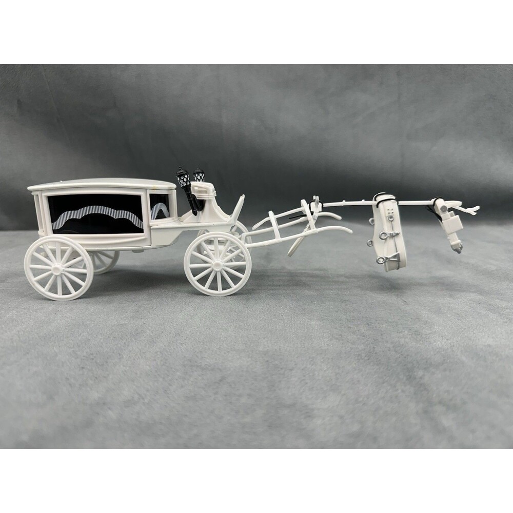 Disney Haunted Mansion White Die Cast Metal Hearse Carriage 45th Anniversary